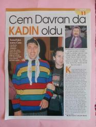Havana Magazin Dergi önlü arkalı 4 sayfa Laetitia Casta, Erkin Alver,Hülya Avşar,Cem Davran ,Mahallenin Muhtarları Temel 28*36cm