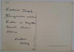 AŞKIN SEVGİNİN VE GÜZELLİĞİN SİMGESİ GÜL KARTPOSTALI,ARKASINA YAZILMIŞ,RENKLİ, 11 X 15 CM EBADINDA