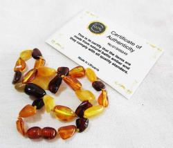 HaKiKi BALTIK DAMLA KeHRiBaR BEBEK-ÇOCUK KOLYEsi...Diş Çıkarma 6,6gr