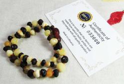 HaKiKi BALTIK DAMLA KeHRiBaR BEBEK-ÇOCUK KOLYEsi...Diş Çıkarma 5,4gr