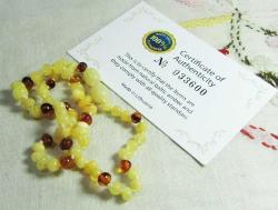 HaKiKi BALTIK DAMLA KeHRiBaR BEBEK-ÇOCUK KOLYEsi...Diş Çıkarma 4,5gr