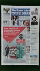 Sözcü Gazete 19 Mayıs 2015 Zorba Hükümetler Ayakta Kalamaz,Mustafa Kemal Atatürk,Sibel Can,Mutlu Kaya Başından Vuruldu,Dean Potter,Gregory Fenves,Tolgay Arslan,Demba Ba,Atınç Nukan,Dirk Kuyt,Olcay Şahan,Selçuk İnan,Milos Teodosic,Mesud Barzani,Devlet Bahçeli