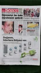 Sözcü Gazete 7 Ocak 2012 Koskoca TSK'yı Terörist Örgüt İlan Ettiler,Azer Bülbül Hayatını Kaybetti,Kemal Kılıçdaroğlu,İlker Başbuğ,Recep Tayyip Erdoğan,Taner Yıldız,Emmanuel Eboue,Sabri Sarıoğlu,Milos Krasic,Joseph Yobo,Borges,Marek Cech,Olcan Adın,Carlos Carvahal,Mircea Lucescu,Tayfur Havutçu,Gürsel Tekin,Beşir Atalay,Rüştü Erdulhun,Selahattin Demirtaş,Hande Ataizi,Zülfü Livaneli,Türkan Şoray,Rahmi Koç,Kıvanç Tatlıtuğ,Müjdat Gezen