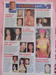 Magazin  Dergi önlü arkalı 2 sayfa Gül Kavran ,Nergis Kumbasar,Şefik Öztek,Cem Yılmaz,Canan Turhal,Aykut Kutluer,Özlem Özgörkey,Ali Akatlı,Mehmet Dalmaz,Sebahat Doğanyılmaz,Cem Baba,Ayşegül Nadir,Ferhunde Verdi,Zeynep Fadıllıoğlu,Nilüfer Kurt,Ebru Ürün,Ebru Şallı ,Harun Tan ,Neşe Ünal 28*41cm