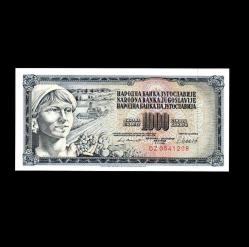 YUGOSLAVYA (1981) - 1.000 Dinar (ÇİL 10/10)