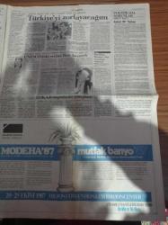 Cumhuriyet Gazetesi - 19 Ekim 1987 - Çavuşesku Türkiye'de - Sovyetlerde Huzursuzluk - SHP Lideri Erdal İnönü Adana'da Boykotun Zamanı Değil - İran Reagan'ın Son Yılı Acı Olacak - TİP Genel Başkanı Behice Boran Toprağa Verildi - Kenan Evren'le Turgut Özal Anlayış Birliği İçinde - Fransız Rehber Türkiye'de Cezaevi Koşulları Korkunç