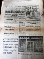 SAKARYA  TÜRKİYE  Gazetesi -Hakimiyet milletindir -  Yerel  Taşra Basını  -  17 Temmuz 1958  -Yıl :3  -SAYI :653- 2 'ncı  Suvari  Tümeni Kalkmayacak   Türkiye gazetesi  Yazı İşleri  Müdürlüğüne -Kemal  Binatlı  TUĞG.2 nci  Sv  Tüm Kumandanı -Avrupa İktisadi İşbirliği  -C.M Partisi İl Başkanının  Basına  Verdiği Beyanat  Partinin 5 ili Adapazarı 'n  da bir  Toplantı  yaparak parti ve memleket işlerini  görüşecekler-Bize Göre   Arz ve Talep  Tevfik Karagülle-Sinemalar -