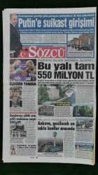 Sözcü Gazete 25 Temmuz 2019 Hakim Sürgüne Şiirle İsyan Etti,Berat Albayrak,Hakan Atilla,Ekrem İmamoğlu,Volkan Konak,Maksim Dadaşev,Subriel Matias,Vladimir Putin,Ryan Babel,Henry Onykekuru,Juan Jesus,Miguel Borja,Erhan Çelik,Tayfun Selen