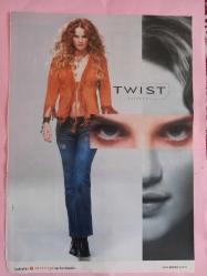 Şamdan  Magazin Dergi önlü arkalı 2 sayfa Sezai-Mine Taşkent,Emine Germen,Hüseyin-Emily Şahin,Zeynep Necipoğlu,Aslı Üstünkaya,Candan Kramer,Ali Emre Kap,Esat Edin,Berna Erkin Sağlam,Aylin Okday,Ahmet Yalman,Ralf Tezman,Derin Mermerci 28*41cm Twist reklamı