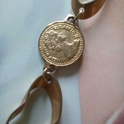 Kalp ve Queen Elizabeth II Kolye Gold,1970 Avusturalya