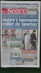 Sözcü Gazete 26 Ekim 2019 Atatürk'ü Tanımayanı Millet De Tanımaz,Recep Tayyip Erdoğan,Ekrem İmamoğlu,Sinan Meydan,Katie Hill,Radamel Falcao,Muhammed Elneny,Jose Sosa,Jan Vesely,Ali Koç,Cedi Osman,Ahmet Nur Çebi,Adem Ljajic,Kadir Topbaş,Donald Trump,Mustafa Kemal Atatürk