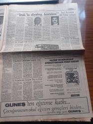 Güneş Gazetesi - 25  Ağustos 1991 - Lenin 74 Yıl Sonra Devrildi - Bakırköyspor Galatasaray'ı Dağıttı - Fatih Altaylı - Tanju Çolak Ve Hülya Avşar Arasında Eskiyen Aşk Bitti - Sovyetlerde Karşı Devrim - Turgut Özal Erken Seçim Yarışında -  İzmir Fuarı'nda Kurdelayı Erdal İnönü Kesecek