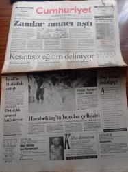 Cumhuriyet Gazetesi - 19 Ağustos 1997 - Güneydoğu Öyküleri Yazı Dizisi - Sarı Fırtına Metin Tekin'den Son Fırtınalar - Hacı Bektaş'ta Bomba Çelişkisi - İsrail'le Hizbullah Çatıştı - Türkiye KKTC Ortaklık Süreci Hızlanıyor - Kesintisiz Eğitim Deliniyor - Bülent Ecevit - Refah Partisi Pes Etmedi