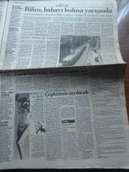 Cumhuriyet Gazetesi - 11 Temmuz 1992 - Galatasaray Sezonu Açtı - Ahmet Özal Cem Uzan Kavgası Durmuyor - Protest Folkun Şair Sesi Chapman - Doğu Perinçek - Rauf Denktaş - Sırbistan'a Abluka - Savarona'da Köşe Kapmaca - Özerk Üniversite İçin Boykot -