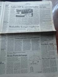 Cumhuriyet Gazetesi - 11 Temmuz 1992 - Galatasaray Sezonu Açtı - Ahmet Özal Cem Uzan Kavgası Durmuyor - Protest Folkun Şair Sesi Chapman - Doğu Perinçek - Rauf Denktaş - Sırbistan'a Abluka - Savarona'da Köşe Kapmaca - Özerk Üniversite İçin Boykot -