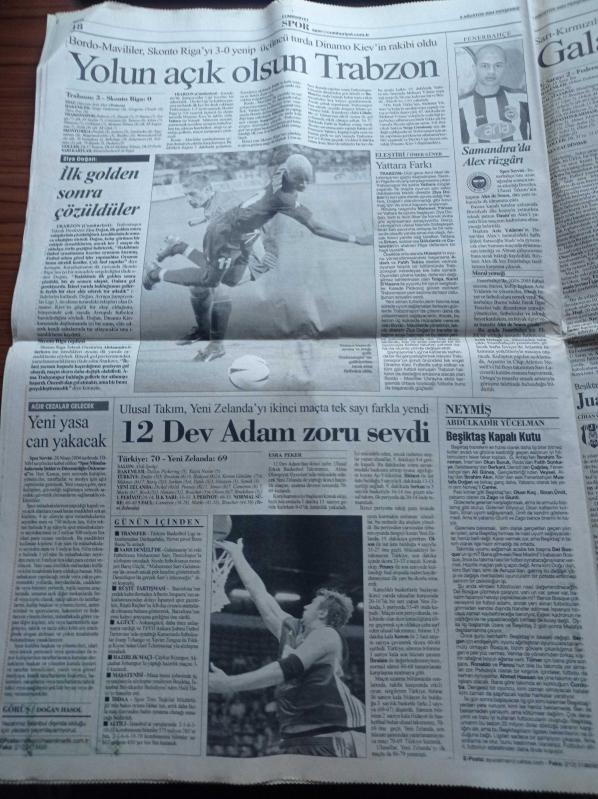 Cumhuriyet Gazetesi 5 Ağustos 2004 Yolun Açık Olsun  