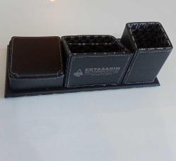 DERİ MASAÜSTÜ SET KALEMLİK - MASAÜSTÜ ORGANIZER
