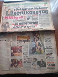 Milliyet Gazetesi - 21 Ekim 1985 - Galatasaray'a Federal Almanya'da Görkemli Karşılama - Derwall Yarı Türk Oldu - Bulgar Dışişleri Bakan Yardımcısı İvan Ganev'in Milliyet'e Demeci - Türkiye İle İlişkiler Kötü Kokuyor - Bülent Ecevit Aydınlığa Kavuşuyoruz - Kenan Evren Sayım Sistemini Beğenmedi - Celal Bayar