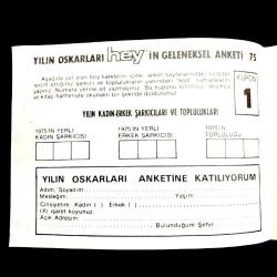 Hey Dergisi Yılın Müzik Oskarları - Katılma kuponu