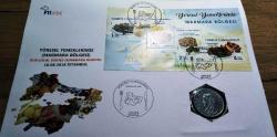 1975 50 Kuruş  ve İlkgün Zarfı Folder'ında Pullu, Damgalı ÇİL (Özel Koruma Föyünde Gönderilecektir)