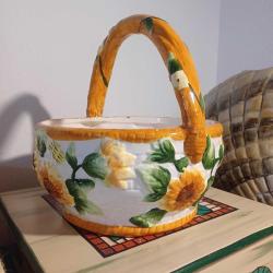 Porselen Sepet Rölyefli