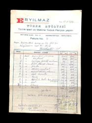 Eryılmaz Torna Atölyesi - Fatura