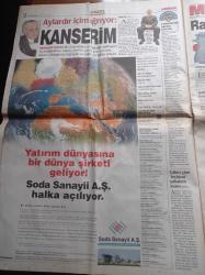 Milliyet Gazetesi - 13 Nisan 2000 - MHP Lideri Devlet Bahçeli Milliyet'e Konuştu - Başbakan Bülent Ecevit Ayağa Kalktı -  İşbankası Telecom İtalia Ortaklığı - Alaattin Çakıcı Aylardır İçim Ağrıyor Kanserim - Fatih Terim - Mehmet Eymür - Erol Evcil - Jacques Chirac Bill Clinton'a Ahmak Dedi