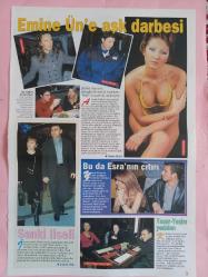 Magazin Dergi önlü arkalı 6 sayfa Pınar Eliçe,İzzet Yıldızhan,Zeynep Mansur,Sibel Turnagöl,Gülay Eralp,Yeşim Vatan,Yaşar,Esra Balamir Hüsamettin Kavi,Ali Sabancı ,Vuslat Doğan Sabancı Fedon Nuray-Nizamettin Mertcan,Nedim Binler, Handan Taşkın ,Petek Dinçöz,Yeşim Erçetin,Önder Fırat,Sezen Aksu,Berke Hürcan   28*41cm