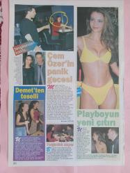 Magazin Dergi önlü arkalı iki sayfa Duygu Cingöz,Izzet Yıldızhan,Aslı,Şahsenem,Asya,Cem Özer,Sibel Turnagöl,Gülin Kirpikçioğlu,Yeşim Kutluata,Gül Erda ,Demet Akalın  28*42 cm