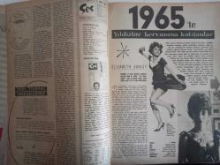 Ses Haftalık Aktüalite Sinema Tiyatro Müzik ve Gençlik Mecmuası Dergisi - 2 Ocak 1965 - Sayı:1 - Hülya Koçyiğit - Ahmet Tarık Tekçe - Merak Ettikleriniz haberi - Elizabeth Ashley - Jane Wald - Geraldine Chaplin - Sylvie Vartan - Chris Noel - Rosemary Forsythe - Angie Dickinson - Nancy Kovack - Jane Axell -Türkan Şoray - Ayhan Işık - Sophia Loren - Carlo Ponti - Charlton Heston - Işık Yenersu - Dinçer Sümer - Savaş Başar - Ülkü Ülkümen - Çiğdem Selışık - Semih Sergen -  Sinema Dünyasında Bir Hafta haberi - Elizabeth Taylor - Richard Burton - Jean Gabin - Erol Tezeren - Lale Oraloğlu - Ulvi Uraz - Altan Erbulak - Haldun Dormen - Engin Cezzar - Erol Günaydın - Barış Manço -  - Tiyatro Dünyasından haberi - Melih Vassaf - Yıldız Kenter - Son Randevu fotoromanı - Cennette Buluşalım fotoromanı - Yapı ve Kredi Bankası Reklamı - Saadet Yolunuz haberi - Pe Re Ja Kolonya Reklamı fotoğraf ve haberi - Tam Takım Dergi