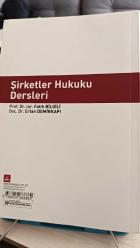 Şirketler Hukuku Dersleri