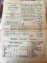 BİTLİS  SİYASİ GAZETESİ-YEREL TAŞRA BASINI -22 Nisan 1960-YIL :7 SAYI :1931-İstanbul da Yem Fabrikası Faaliyete Geçiyor -KPUPP Antalya da Büyük Bir Turistik Otel Yapılıyor - 23 Nisan -1959  Hakimiyet Ve Çocuk   Bayramı  Programı ---Doktor Cevdet Geboloğlu  Birinci Sınıf Dahiliye  Mütehassısı-Sayın Okuyucularımıza -Bitlis 'i Oku VE  Okut -