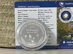 2023 - Ankara Üniversitesi Ziraat Fakültesi 90.Yıl - Darphane Sertifikalı - Gümüş Hatıra Parası - Çil