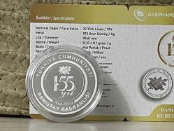 2023 - Danıştay ın Kuruluşunun 155. Yılı Gümüş Hatıra Parası - Çil