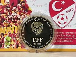 2023 - Galatasaray 23.Şampiyonluk Gümüş Üzeri Altın Kaplama Hatıra Parası - Çil