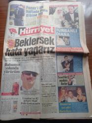 Hürriyet Gazetesi - 12 Ağustos 2003 - Yılın Nikahı Necmettin Bilal Erdoğan Reyyan Uzuner - Recep Tayyip Erdoğan Oğlunu Evlendirdi - Nikâh Şahidi Berlusconi Eğildim Gelinin Elini Gerçekten Öpmedim- Fenerbahçe İlk Haftada Ligin Dibine Hattı -  Başbakan İlham Aliyev Babamın İzindeyim - Uzanlar'ın 82 şirketi Mali Polis Kıskacında
