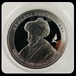 2022 Osmanlı Padişahları Serisi No:7 - “Fatih Sultan Mehmed” 20 Lira (31,10 Gr. 925 Ayar Proof Gümüş) - ÇİL(+)SERTİFİKALI (MDL7)