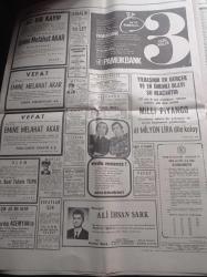 Hürriyet Gazetesi - 28 Aralık 1973 - İsmet İnönü Paşa'yı Toprağa Veriyoruz - Mevhibe İnönü'nün Acısı Sonsuz - Cenaze Töreni TV Ve Radyoda Yayınlanacak - Ömer İnönü - Özden Toker - İsmet İnönü'nün Son Yolculuğunda 8 General İle Harbiyeliler Top Arabasının Yanında Yürüyecek - Koç Topluluğu Halka Açıldı - Ateş Böcekleri - Fenerbahçe Almanya'ya Gidiyor