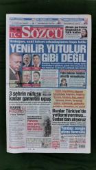 Sözcü Gazete 8 Aralık 2019 Yenilir Yutulur Gibi Değil,Recep Tayyip Erdoğan,Abdullah Gül,Ahmet Davutoğlu,Mehmet Şimşek,Ali Babacan,Serpil Midyatlı,Fernando Muslera,Radamel Falcao,Younes Belhanda,Adem Büyük,Yuto Nagatomo,Mert Hakan Yandaş,Ahmet Nur Çebi,Vedat Muriqi,Cem Belevi,Eczacıbaşı Voleybol Takımı,Müjdat Gezen,İlker Başbuğ,Akbank - ETS Tur Reklamı