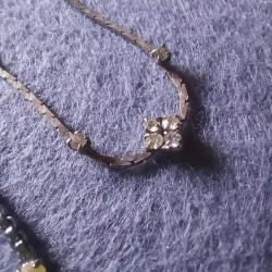 Kristal Taşlı ikili kolye seti vintage