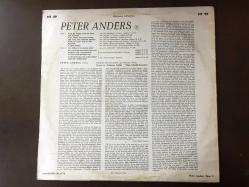Peter Anders – Oper III - Yabancı 33'lük Plak - ALMANYA BASKI - OPERA MÜZİK SEVERLERE