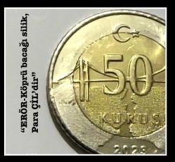 2023 - 50 Kuruş (ÇİL) TCMER23 “Köprü Bacağı Silik Baskı”