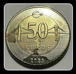 2023 - 50 Kuruş (ÇİL) TCMER23 “Köprü Bacağı Silik Baskı”