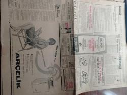 Hürriyet Gazetesi - 1 Temmuz 1965 - Koçero Filminin Baş Aktörü Yılmaz Güney Üç Kişiyi Bıçakladı - Lefter Küçükandonyadis - Fenerbahçe'de Satılık Oyuncu Yok - Zeki Müren Afişi - Suzan Sözen Hayatını Anlatıyor - YTP Genel Başkanı Ekrem Alican Sosyalizm Maceracıları Komünizme Götürür Dedi - Türkiye İşçi Partisi Genel Başkanı Mehmet Ali Aybar