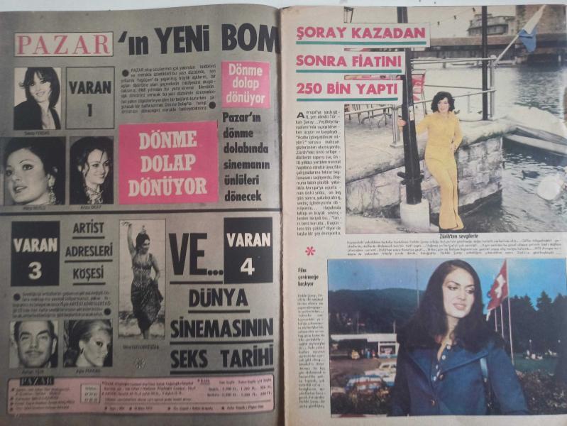 Pazar Yetişkin Erkek Dergi Gazetesi 13 Ekim 1972 Sayı 838  