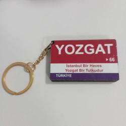Yozgat Sokak Tabelası Temalı (Mdf) Baskılı Anahtarlık