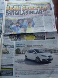 Hürriyet Gazetesi - 26 Kasım 2011 -  Aziz Yıldırım Beni Statta Yargılasınlar - Kate Upton Yılın Modeli - Sabiha Gökçen Guinness'te - Aile Ve Sosyal Politikalar Bakanı Fatma Şahin - Kadına Şiddet - Gökyüzü Herkesindir Konferansı - Suriye Gözlemci İstemiyoruz - Abdullah Gül'den Topuk Esprisi - Altın Portakal'ın Dramı