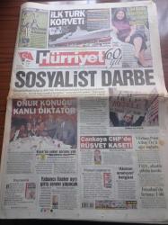 Hürriyet Gazetesi - 27 Eylül 2008 - Aragones Volkan Demirel'e Sivas'a Gelme Dedi - Nurgül Yeşilçay - Cem Özer -Fenerbahçe'nin Deplasman Kabusu - İlk Türk Korveti - Fethullah Gülen Cemaati Yemeğinin Onur Konuğu Kanlı Diktatör Robert Mugabe - Yüzbaşı Hüsamettin Polat Albay Ali Öz'ü Suçladı - ABD'de Sosyalist Darbe- Yabancı Liseler Ayrı Giriş Sınavı Yapılacak - Çankaya CHP'de Rüşvet Skandalı - Abdullah Gül