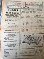 AFYON KUDRET  GÜNLÜK SİYASİ GAZETESİ -YEREL TAŞRA BASINI  -5 Ekim 1960-YIL :4 SAYI :972-Türkiye'nin müşterek  pazara girmesi  için  çalışmalar--Krom ihracatımızın artması için esaslı  tedbirler alınıyor - Kanser  olmamak için turp  yemeli  -Bütün Paris basını  B.B İLE meşgul -Yüksek   Adalet  Divanı Üyelerinin  Hepsi Yassıada 'ya  vardı -Gıda maddelerine  bölge esasına göre fiyat  tesbiti düşünülüyor -Sümerbank mamullerindeki  tenzilat tesbit edildi -Yangın  başlangıcı-Doktor Mehmet  Sadettin  Aygen -