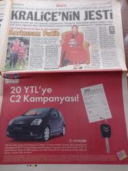 Hürriyet Gazetesi - 15 Temmuz 2006 - Azerbaycanlı Voleybolcu Natalia Mammadova'yı İlham Aliyev'den İzleyin - Adnan Polat - Güneş N'Roses Grubunun Solisti Axl Rose İle Eski Manken Deniz Akkaya Konserden Beraber Ayrıldı - Melih Gökçek Oğlum Osman Gökçek Çankaya Adayı Dedi - Harp Okulu Komutanlığından İstifa Eden Tümgeneral Reha Taşkesen - İtalya'da Şikeci Juventus Fiorentina Ve Lazio Küme Düşürüldü - Saray'ın  Arşivinde Gizli Kalan Fotoğraf